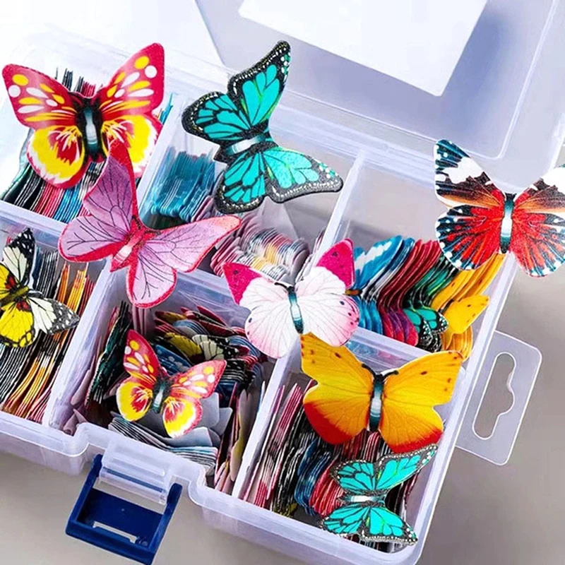 80 Piezas De Papel De Regalo De Flores, Papel De Embalaje De Ala De Mariposa Para Cumpleaños, Dorado