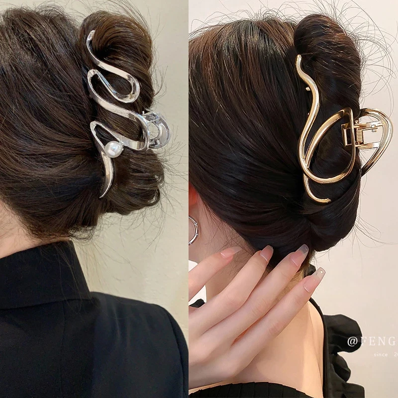 Hair Accessories Geometric Metal Hair Claw Clips for Women