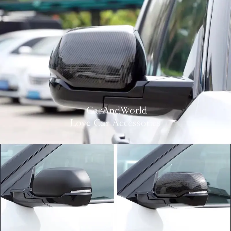 

Carbon Fiber Body Rear View Mirror Frame Cover Side Door Rearview Trims Car External Accessories For Toyota Tundra 2022 2023