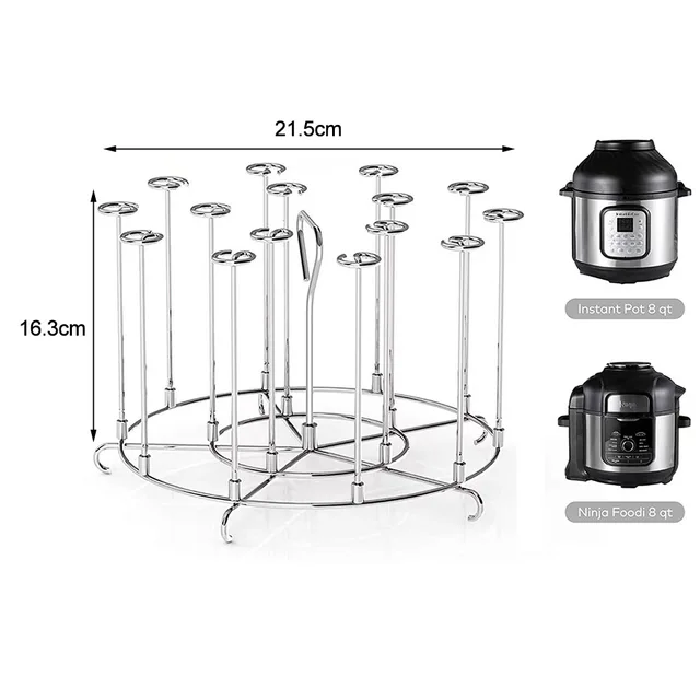 Dehidrator Állvány Air Fryer Konyhai Szerszám Grillező Tartó Nyársa Barbecue Nyárs Függőleges Nagykereskedelem - Image 2