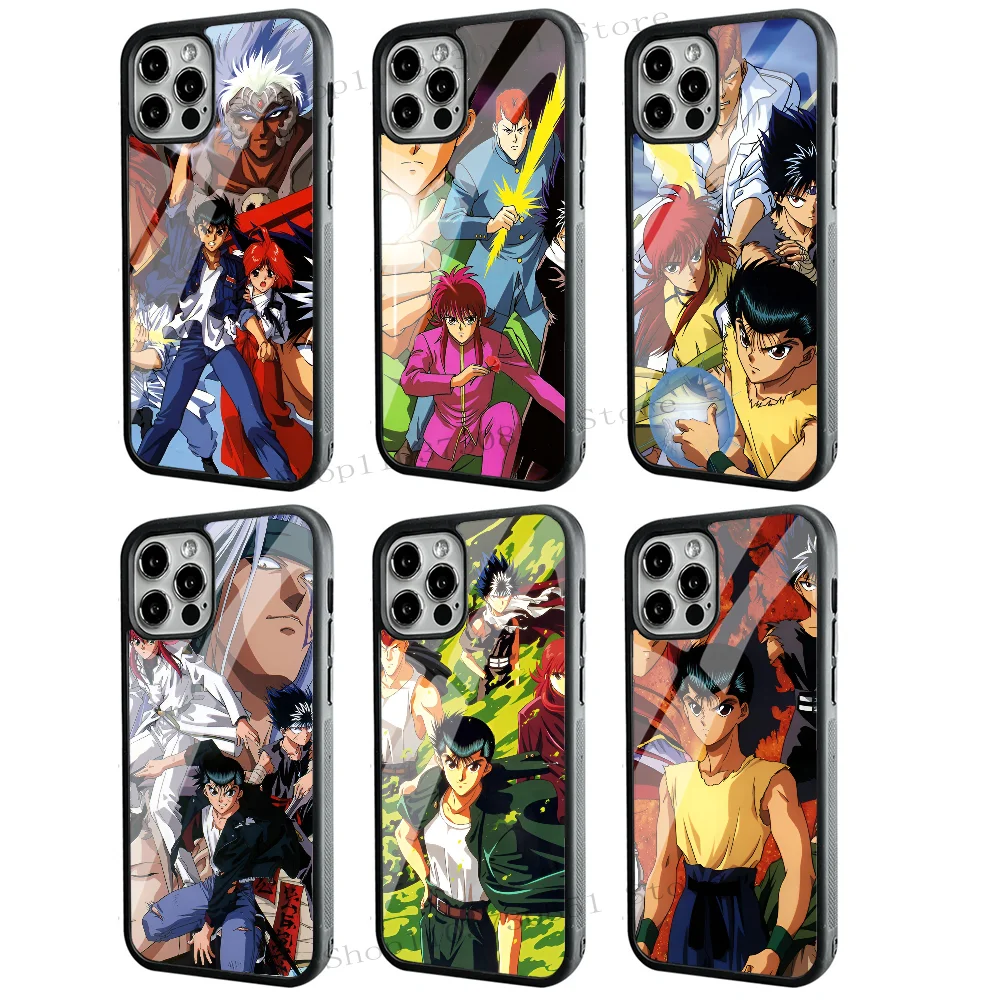 Y-YuYu Hakusho чехол для телефона с рисунком из аниме для IPhone 15 14 13 Pro Max 11 12 Mini Alex, зеркальный чехол из ТПУ