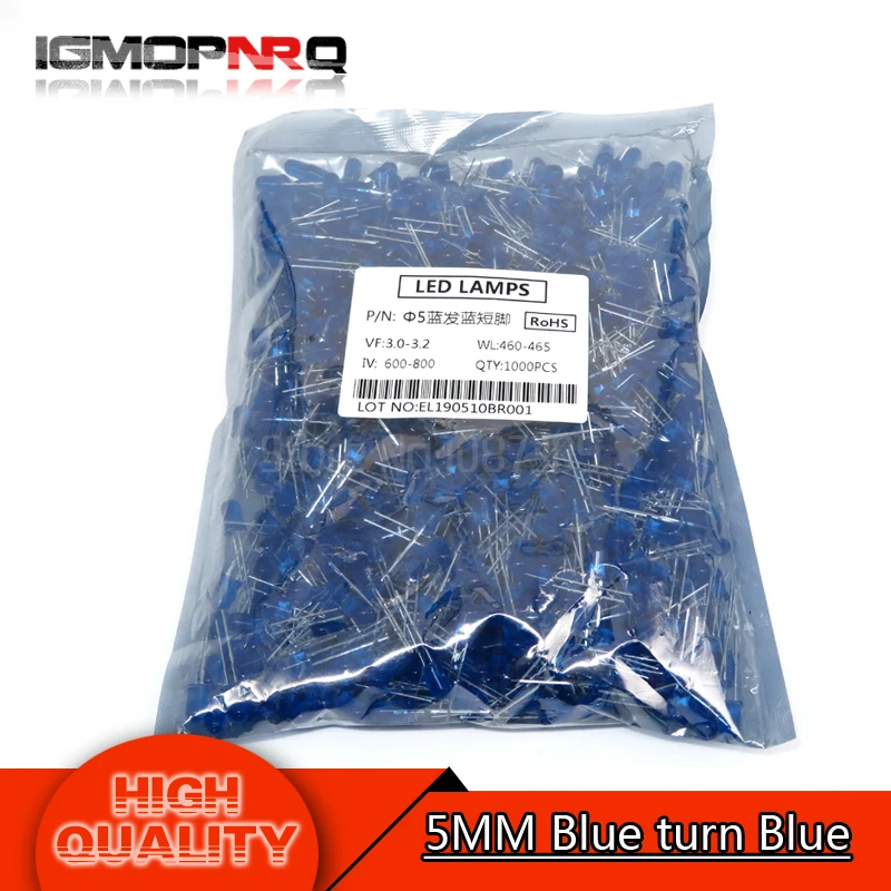 Vibrant Multicolor 5mm LED Light-Emitting Diodes (1000 Pieces)