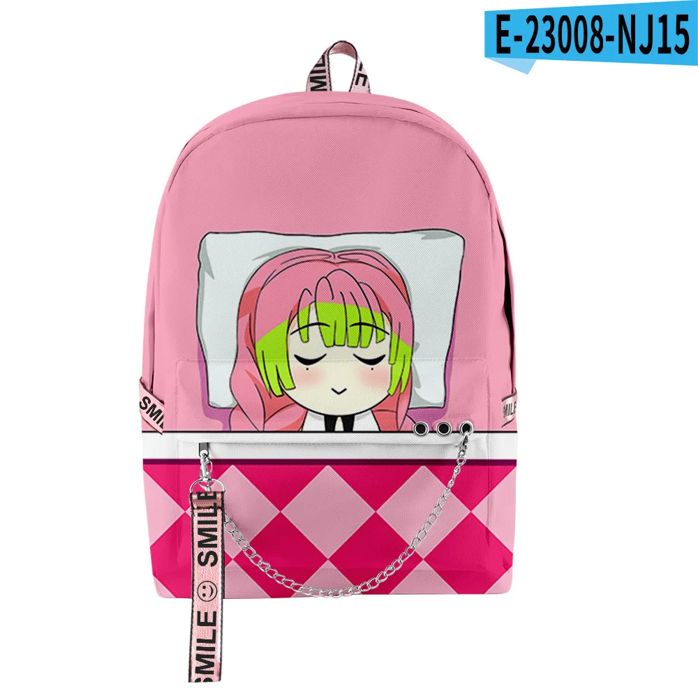 Youthful School Bags Unisex Kpop Humor Kimetsu No Yaiba Travel Bags 3D Print Oxford Waterproof Notebook Shoulder Backpacks