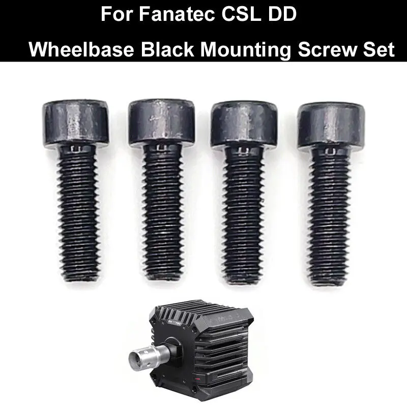 4 Pz Per Fanatec Csl Dd/Gran Turismo Dd/Dd Pro Interasse Nero Viti Di Montaggio Set