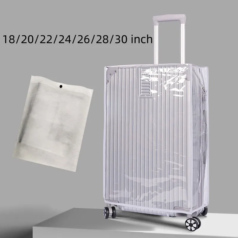 Uktunu Koffer-Abdeckungen 26 Zoll Transparent Gepäck Cover PVC