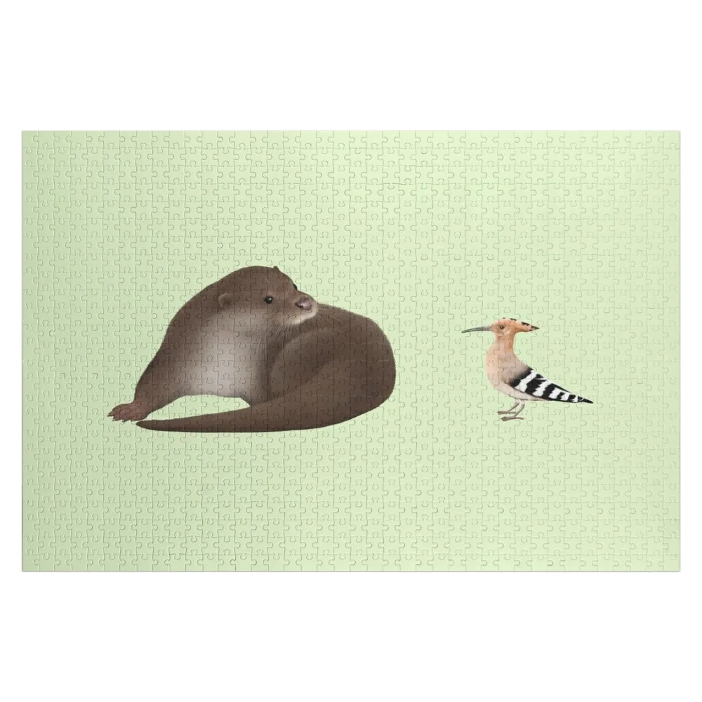 

Otter & hoopoe 2 Jigsaw Puzzle Customized Gifts For Kids Custom Name Child Toy Puzzle