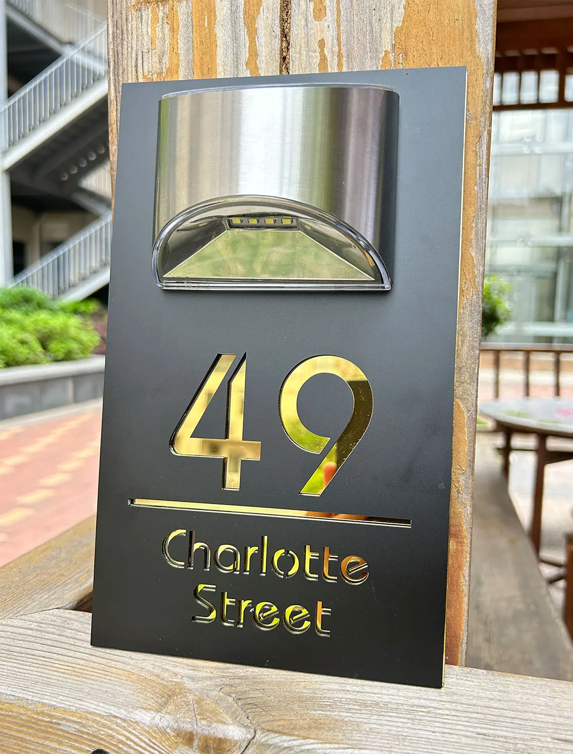 Personalized External House Numbers Solar Light 3D Cutting Acrylic Plaque Modern Address Street Name Door Plates house number signs door signs house numbers house wall plaques number plate