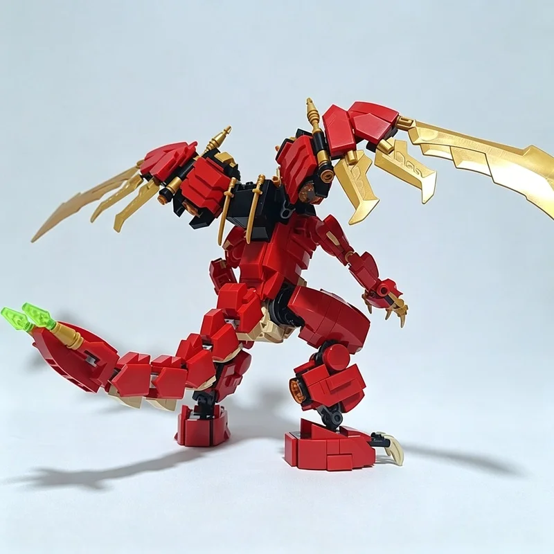 775PCS MOC 기계식 날개 달린 용 모델 테크니컬 빌딩 블록 DIY 조립 선물 취미 컬렉션 데스크탑 장식품