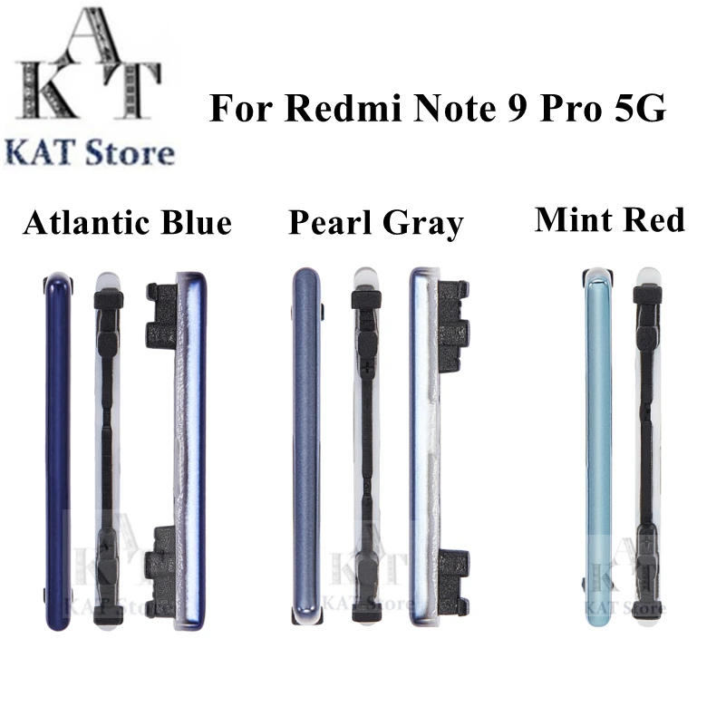 

KAT For Xiaomi Redmi Note 9 Pro 5G Phone Housing New Side Key Volume Control Button Repair Replacement Part