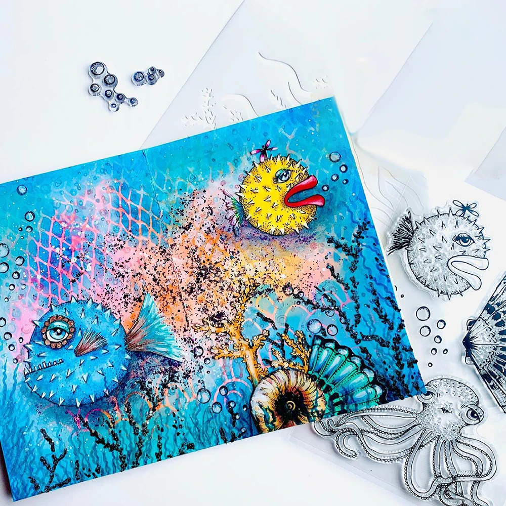 Christmas Clear Stamps Mermaid Walk-About Out Of This World Silicone Transparent Stamps Card Making Photo Album Decoration