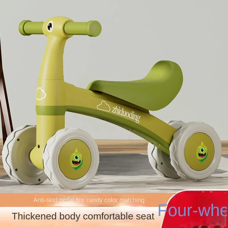 Cooya New Children's Balance Car Pedalless 1-3 Year Old Baby Scooter Children's Scooter Baby Walking Yo-yo Car Four Wheels