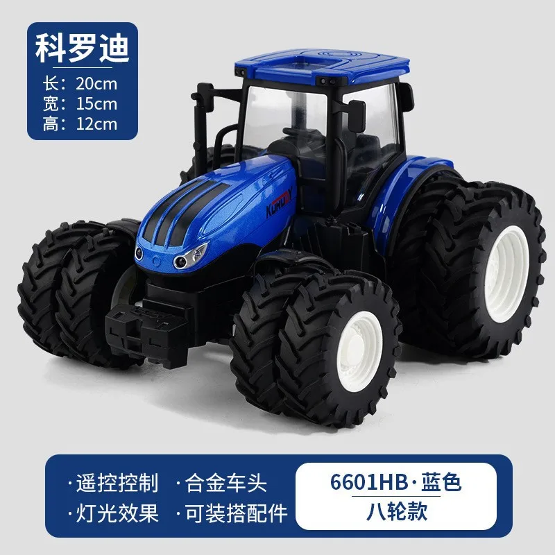 1/24 2.4G Rc Trattore Simulato Ingegneria Costruzione Camion Telecomando Trattore Rimorchio Modello Macchina Agricola Regalo Per Bambini