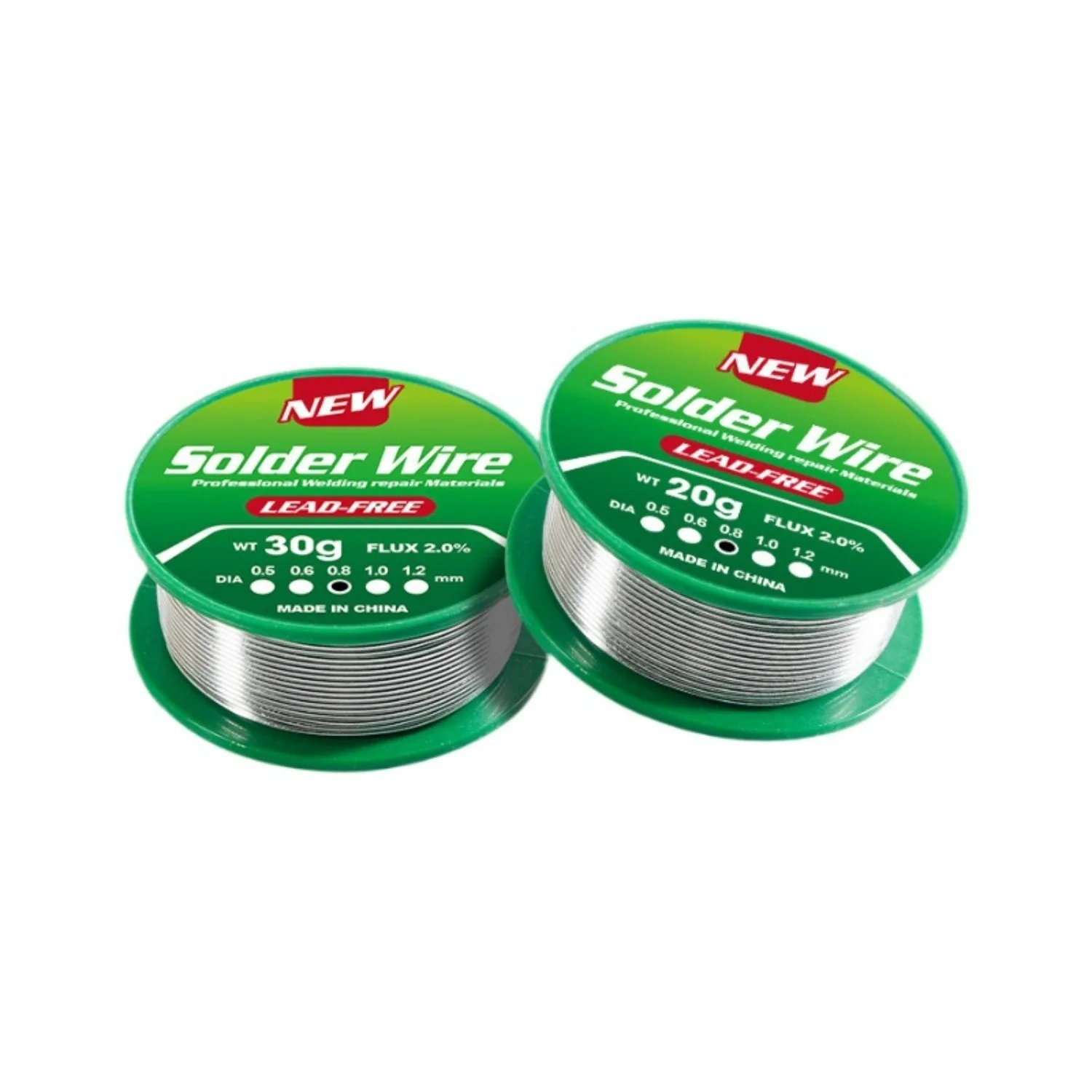Fil de soudure à l'étain déroulé, 1.0mm, 50g, prêt pour le brasage en modelisme.