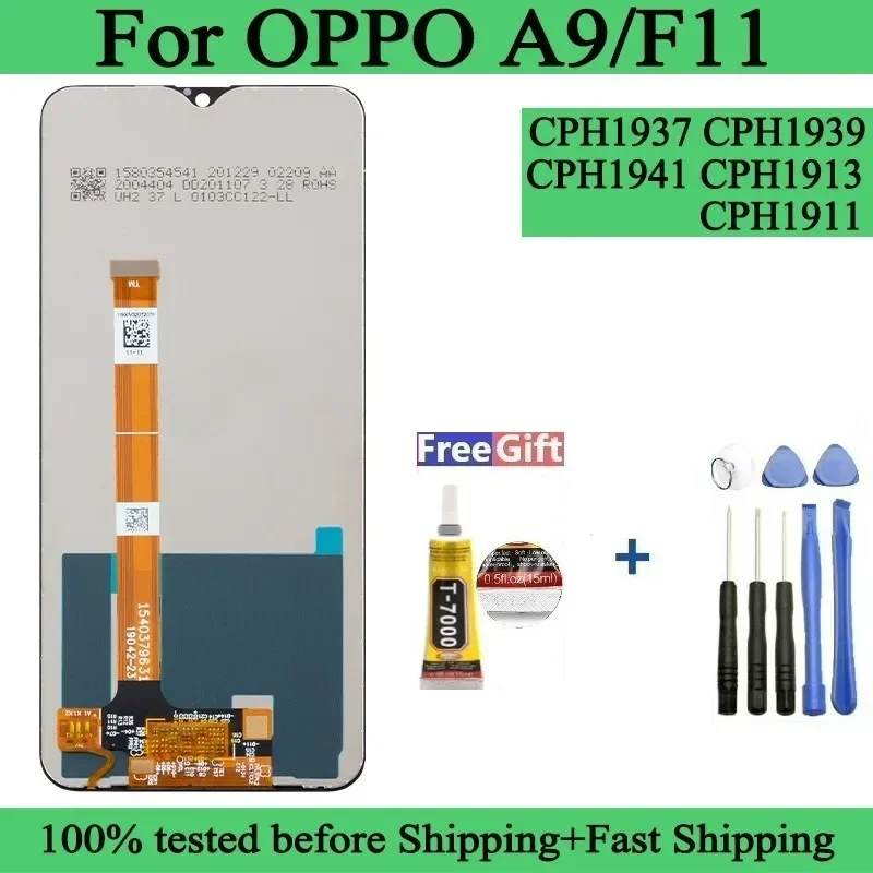 

ЖК-дисплей для OPPO A9 F11, дисплей с сенсорным экраном, дигитайзер, панель в сборе для cphc2, CPH1939, cph1900, CPH1913, CPH1911