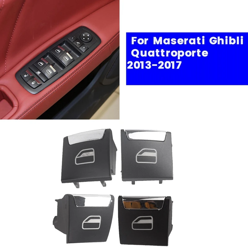 

1Set/4Pcs Master Power Window Glass Lift Switch Button 670025406 For Maserati Ghibli Quattroporte 2013-2017 670097037