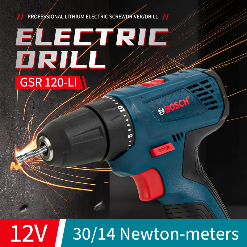 Электрическая бесщеточная отвертка Bosch, ударная дрель, 10000 в, литиевая батарея, перезаряжаемая ручная электрическая дрель