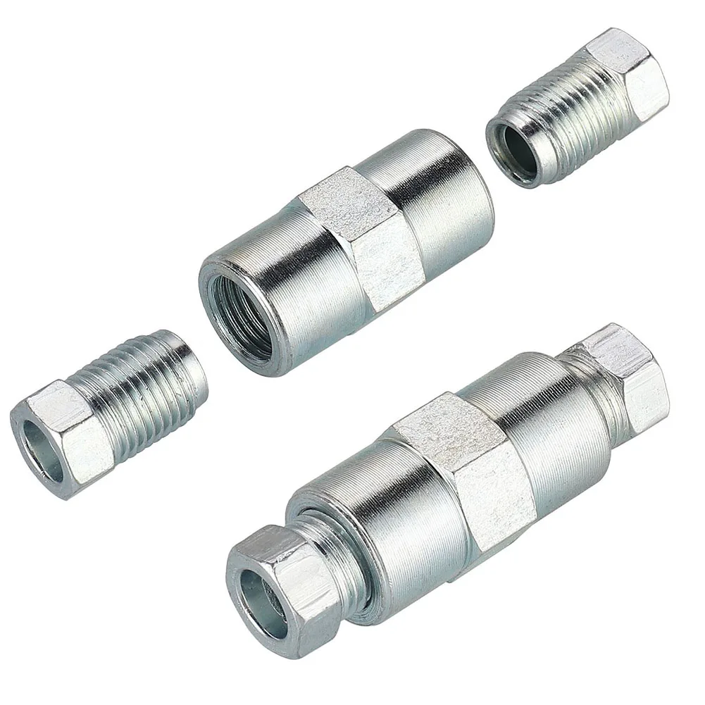 Brake Cable Connector Kit Brake Pipe 2 Way Female Connector With 4Pcs M10 10mm Male Nut 2Pcs Female Pipe Connectors 3/16" brake oil connector,car brake pipe repair kit,bike brake cable
