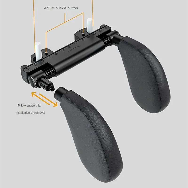 

Подушка на подголовник автомобильного сиденья, Регулируемый угол наклона, для путешествий, подушка с эффектом памяти, с крючком, аксессуары для интерьера