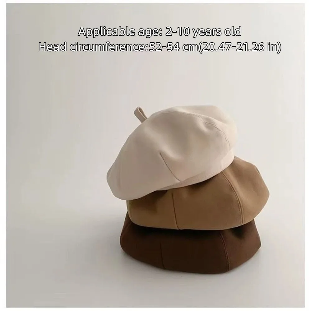 Winter Children Beret Hat Soft Octagonal Cap