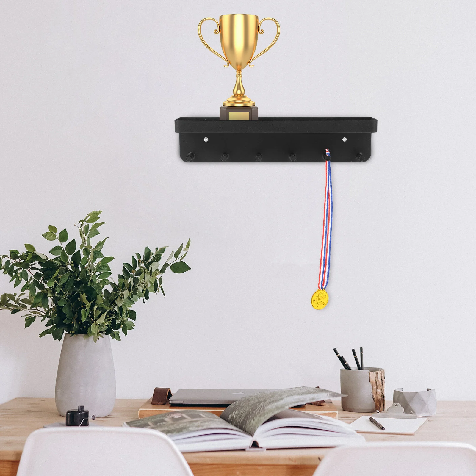 Trophy Medal Holder Wall-mounted Storage Shelf