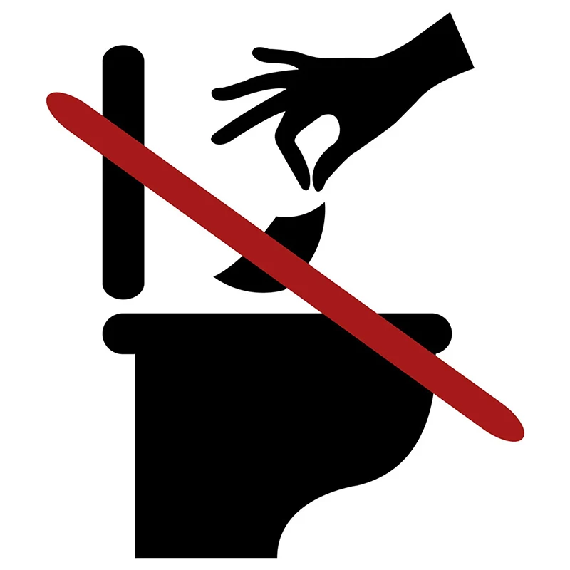 Bathroom Warning Removable Toilet Sticker No Toilet Paper Into Sign Creative Wall Stickers toilet stickers toilet wall stickers toilet seat stickers