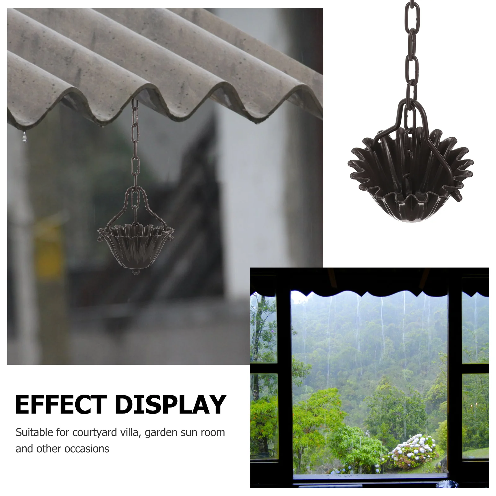 Rain Chain Basin Metal Pendant Chains Downspouts Catchers Novelty Garden Gutters Home Decor