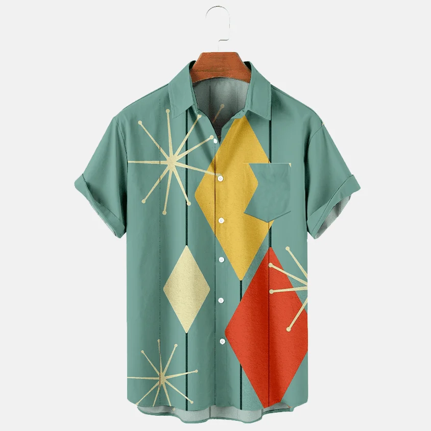 

Cotton Blends Short Sleeve Party Shirts & Tops shirt Style 9