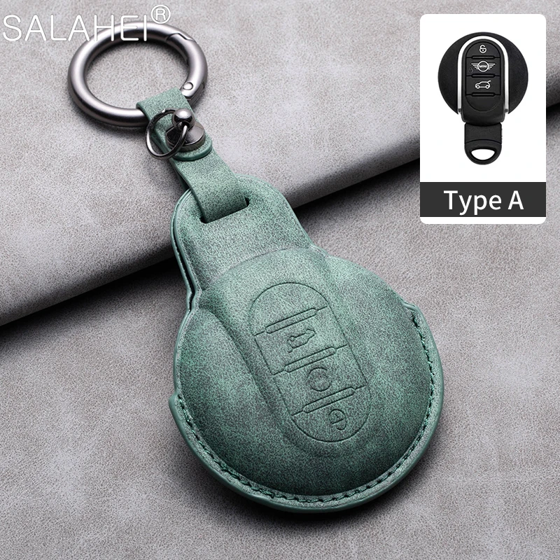 

Suede Leather Car Remote Key Case For BMW MINI COOPER S ONE JCW F54 F55 F56 F57 F60 CLUBMAN COUNTRYMAN Keychain Auto Accessories