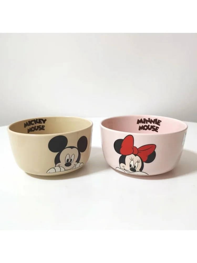 

Disney Genuine Minnie Mickey Donald Duck Cartoon Ceramic Bowl Anime Creative Print Children's Cute Porridge and Rice Tableware
