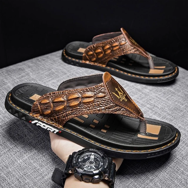 WEH flip flops men designer beach summer slides for men luxury