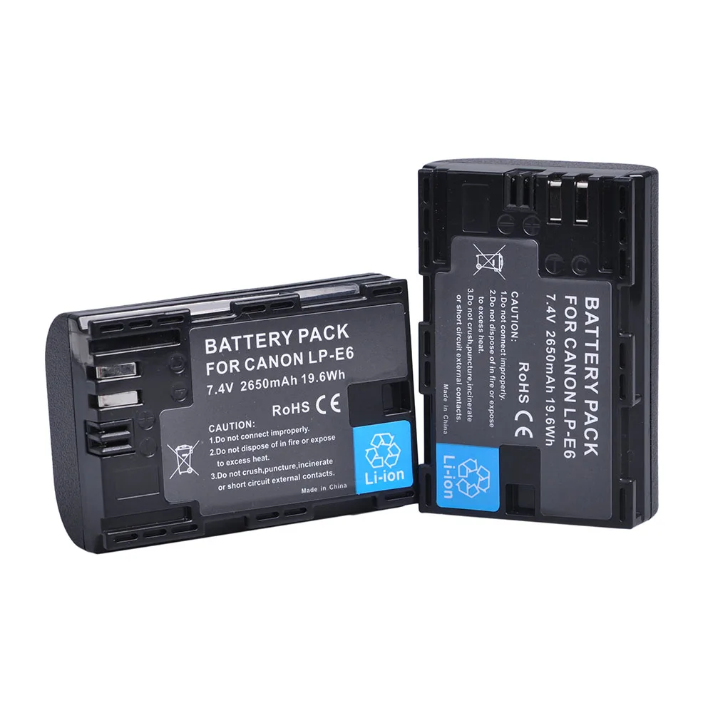 LP-E6NH LP-E6N LP E6 Battery for Canon EOS R R5 R7 R6 R5C 60Da 60D 70D 80D 90D 5DSR 5Ds 5D 6D 7D Mark II