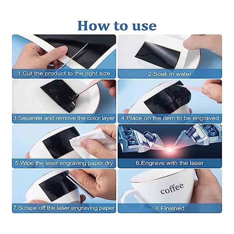 4 PCS Laser Engraving Marking Paper 39X27cm Laser Color Engraving Paper Fit Metal Glass Ceramics