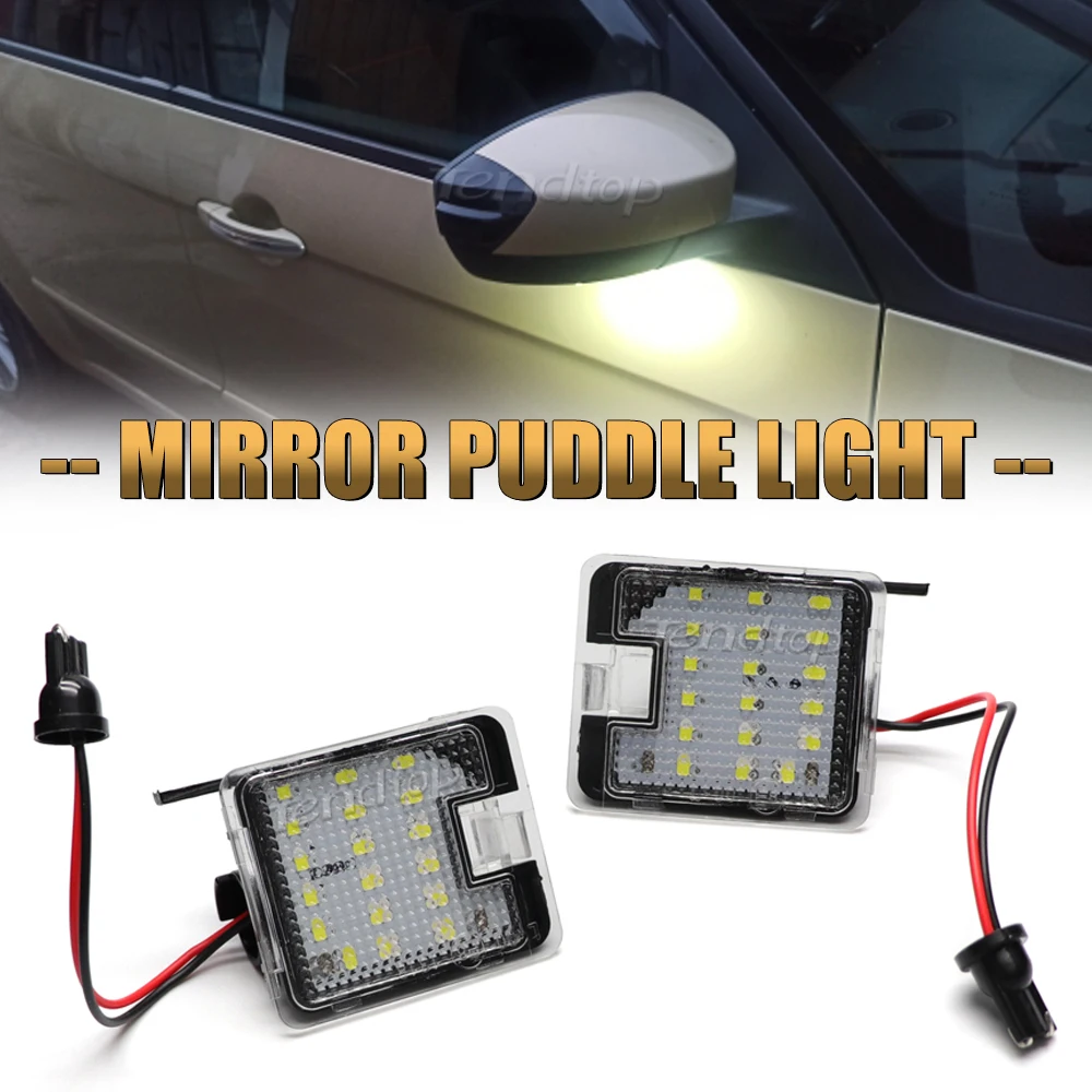 

2pcs Full LED Under Side Mirror Puddle Lights Ford Focus 3 Kuga 2 S-Max WA6 2 Mondeo 4 5 Grand C-max 2 Escape Canbus Mirror Lamp