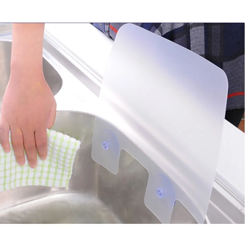 Water Splash Guard Home Water Baffle Suction Cup Kitchen Sink Washed Baffle Pool Board Sink Shelf Kitchen Washing Dish Board