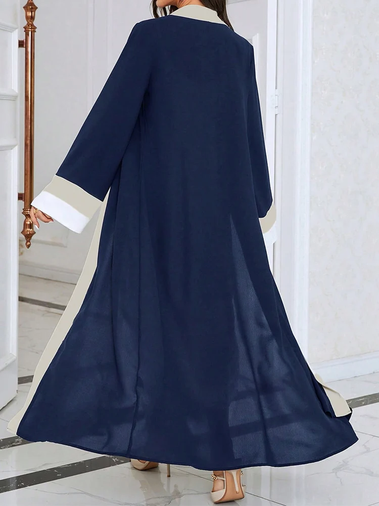 Oversized Arab Dubai Cardigan Moroccan Kaftan Corban Eid Al Adha Loose Robe Muslim Fashion Solid Long Sleeve Open Abaya