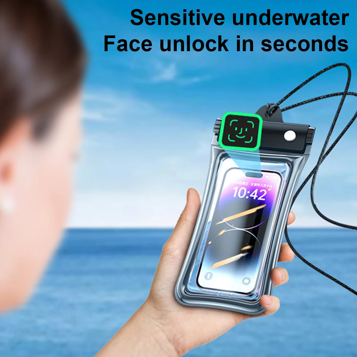 Waterproof Phone Case Lanyard Three Fold Buckle Waterproof cover Beach Cruise Ship Essentials Accessories for Swimming Bag phone waterproof case