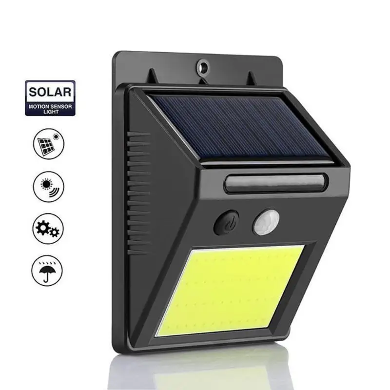 

2023NEW Waterproof LED Solar Outdoor Induction Wall Lamp 48cob Garden Lamp Smart Balcony Garden Lighting Fence Light