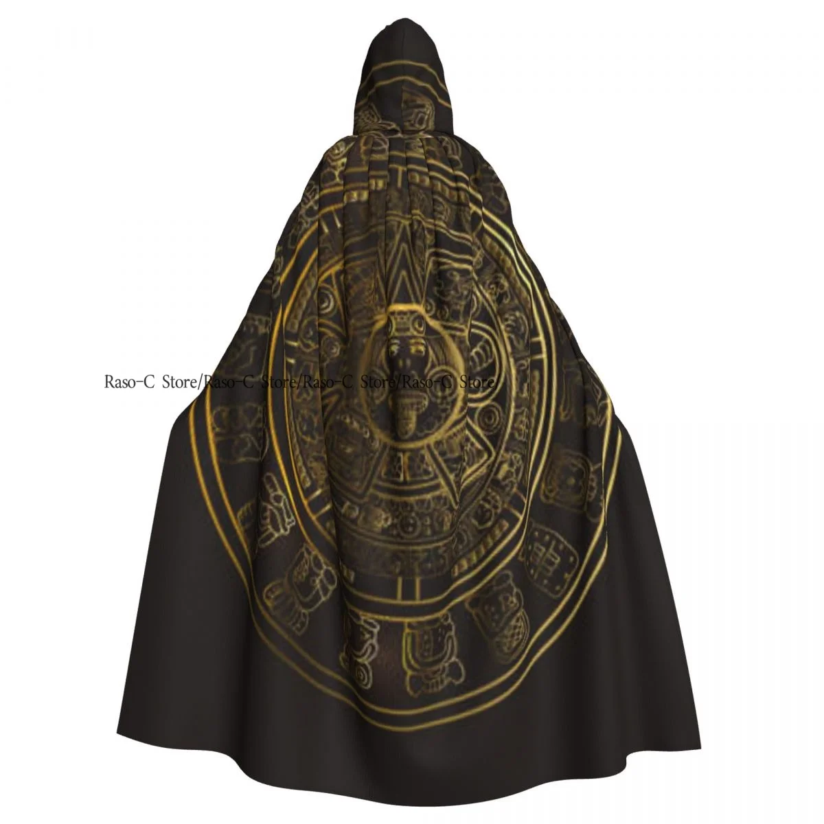 

Hooded Cloak Unisex Cloak with Hood Maya Calendar Of Mayan Cloak Vampire Witch Cape Cosplay Costume