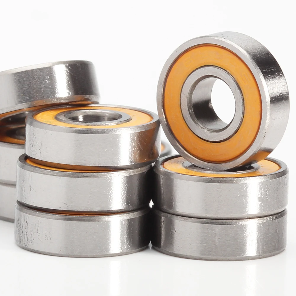Ball Bearings Metal Shielded Ball Bearings 695-2RS Bearing 10PCS 5x13x4 mm Miniature 695RS Ball Bearings 619/5RS Z2V1 Orange Sealed bearing 695 2RS
