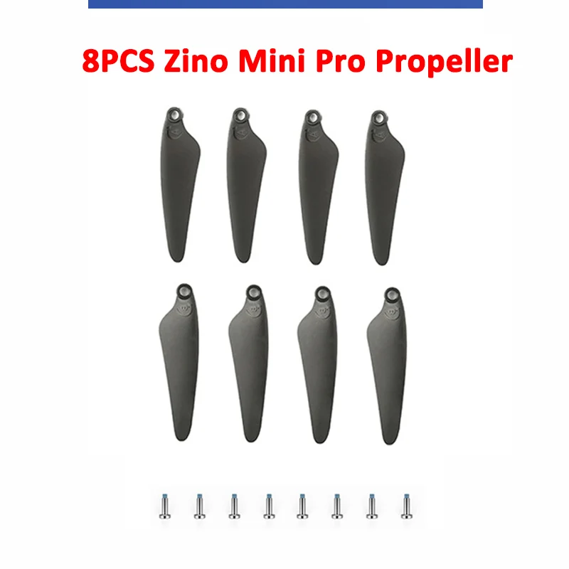 8Pcs Propeller Props With Screws Spare Part For Hubsan Zino Mini Pro Drone Airplane Blade Wing Accessory