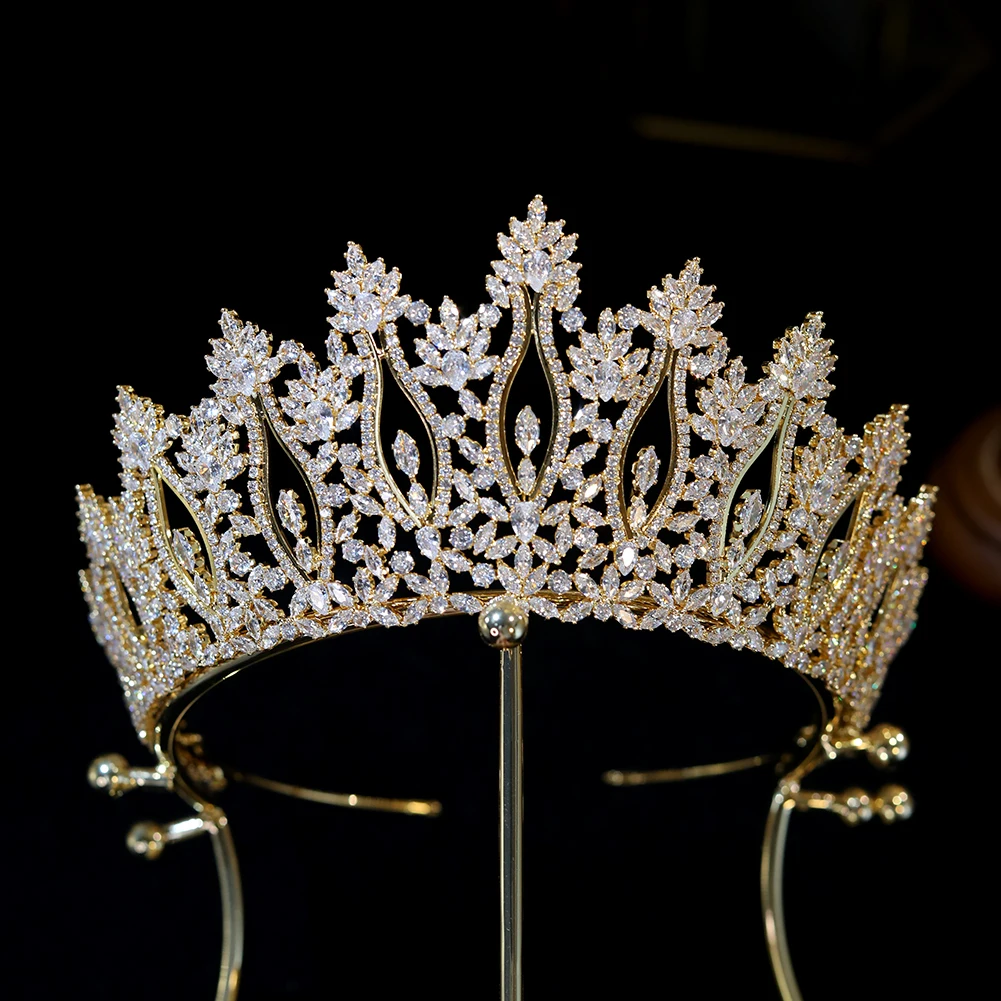 AAA CZ round cut bridal Tiara / Crown s-l400.jpg main image 4