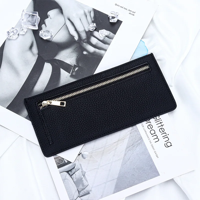 Genuine Leather Slim Cardholder Smart Wallet Women Cowhide Credit Card Holders Ultra Thin Wallet Women's Coin Purse Clutch Bag