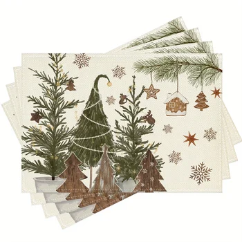 Christmas Tree Snowflake Table Placemats 1
