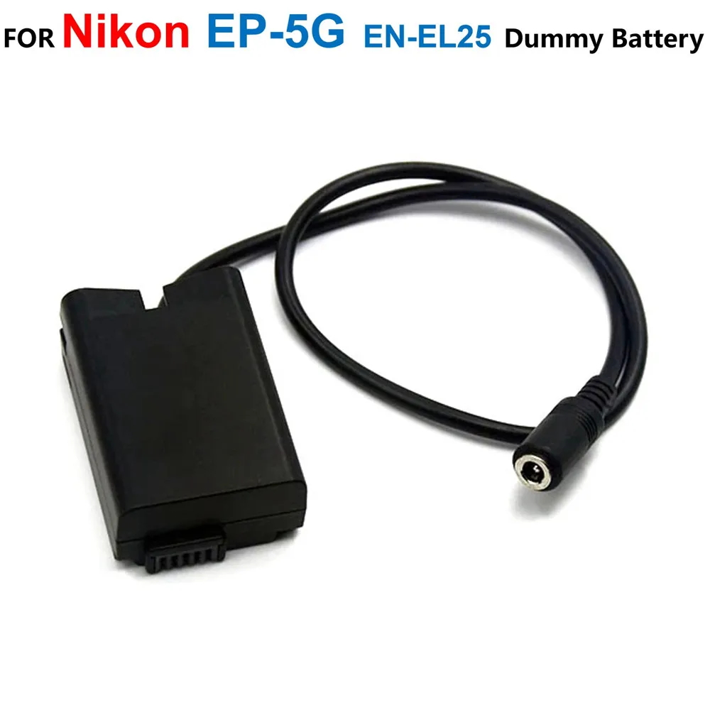 

EP-5G DC Coupler EN-EL25 Dummy Battery For Nikon Z50 ZFC Z30 External Power Bank Camera Adapter 4.0mm*1.7mm