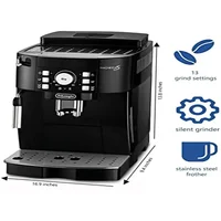 Super-automatic Espresso Coffee Machine Adjustable Grinder Manual Cappuccino Maker Double Boiler System 15 Bar Pressure Delonghi 2