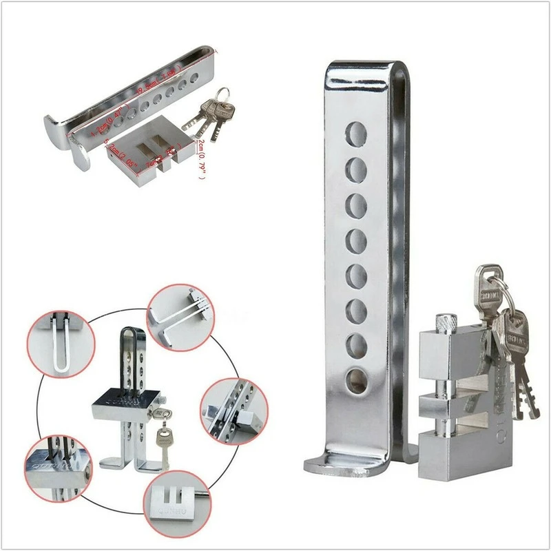 Brake Pedal Lock Security Car Auto Stainless Steel Clutch Lock Anti