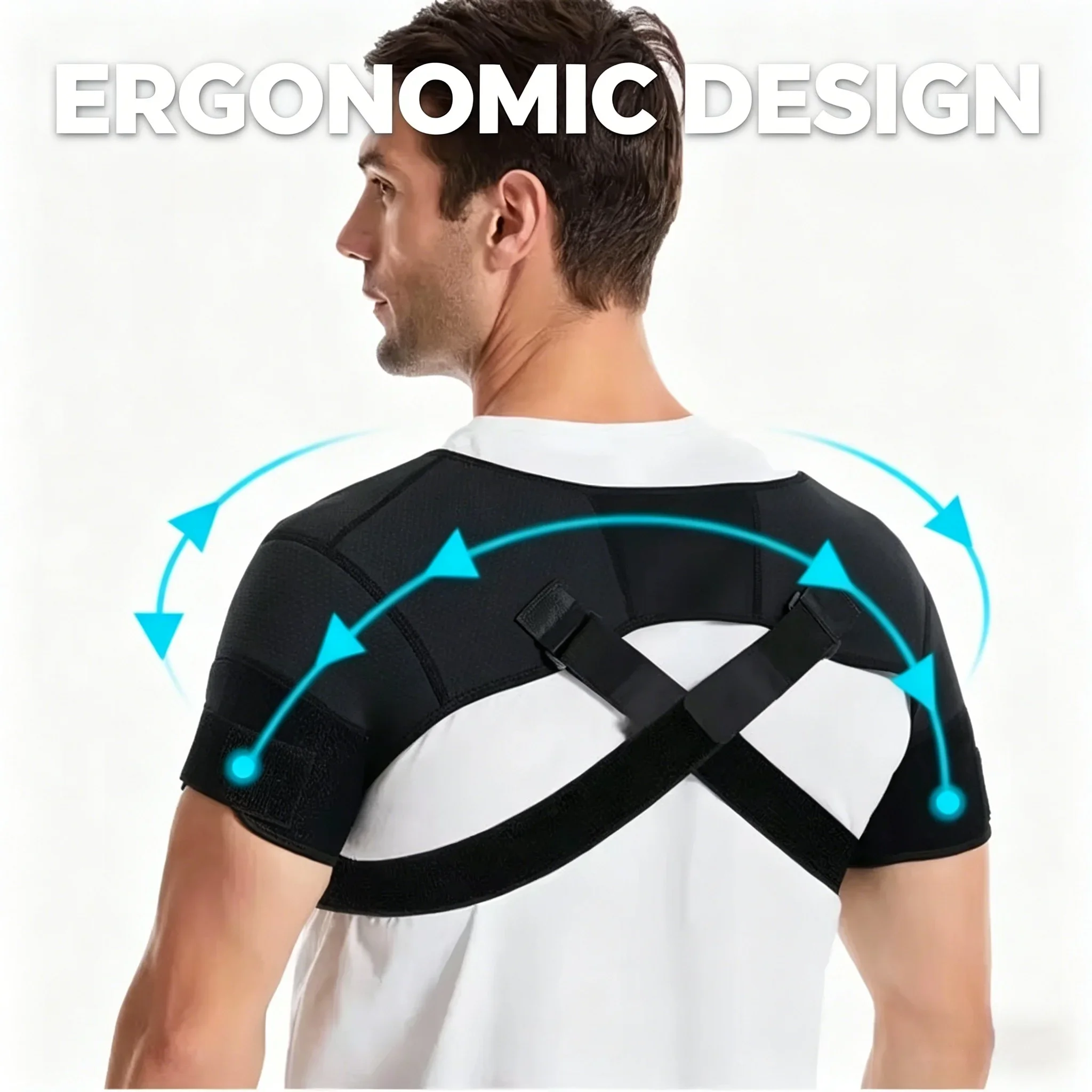 Adjustable X-Type Back Brace for Men Women, Breathable Shoulder Straightener for Hunchback & Upper Back Pain Relief