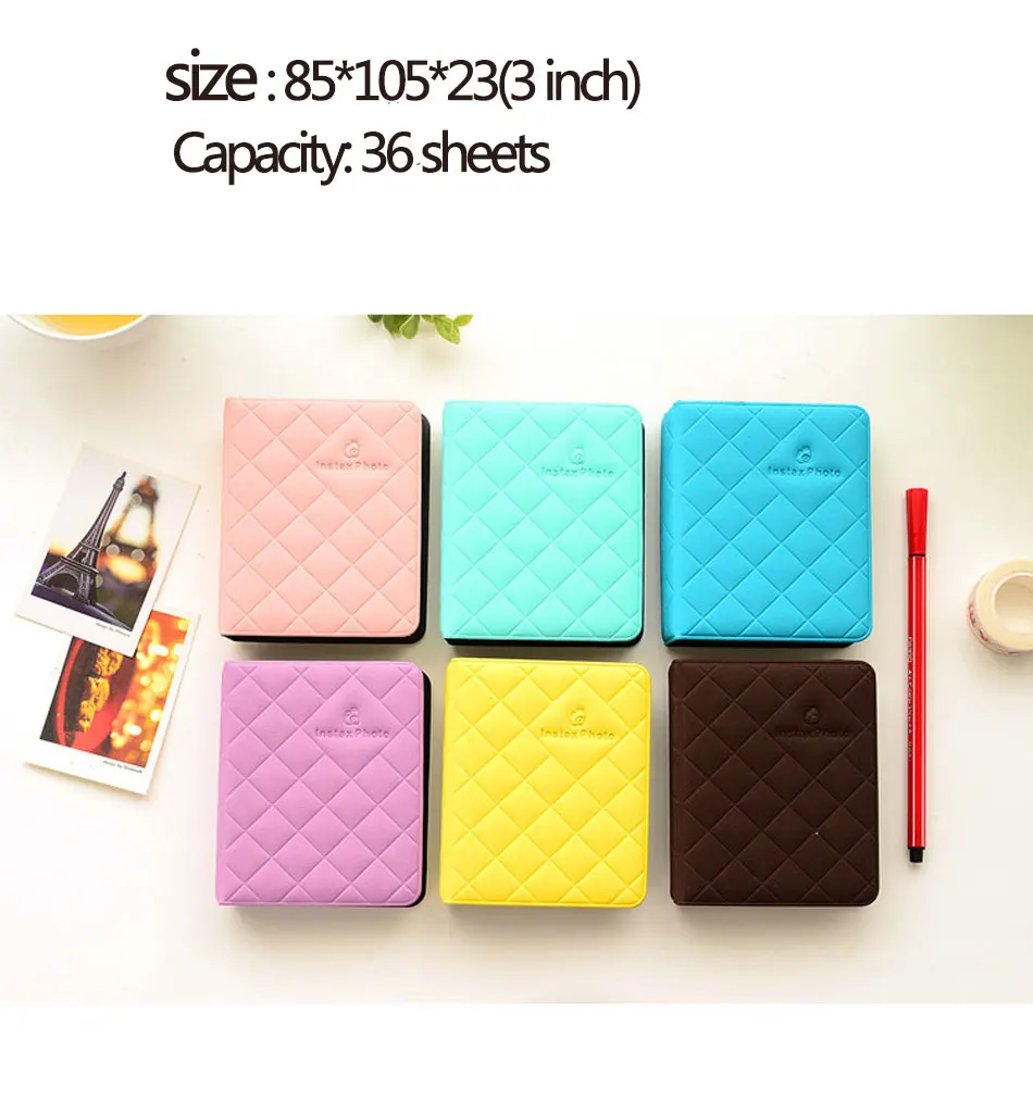 Photo Album Book Pattern Album 32 Pockets For Fujifilm Instant Mini 12 7+ 40 11 Evo 90 3 Inches Instax Film