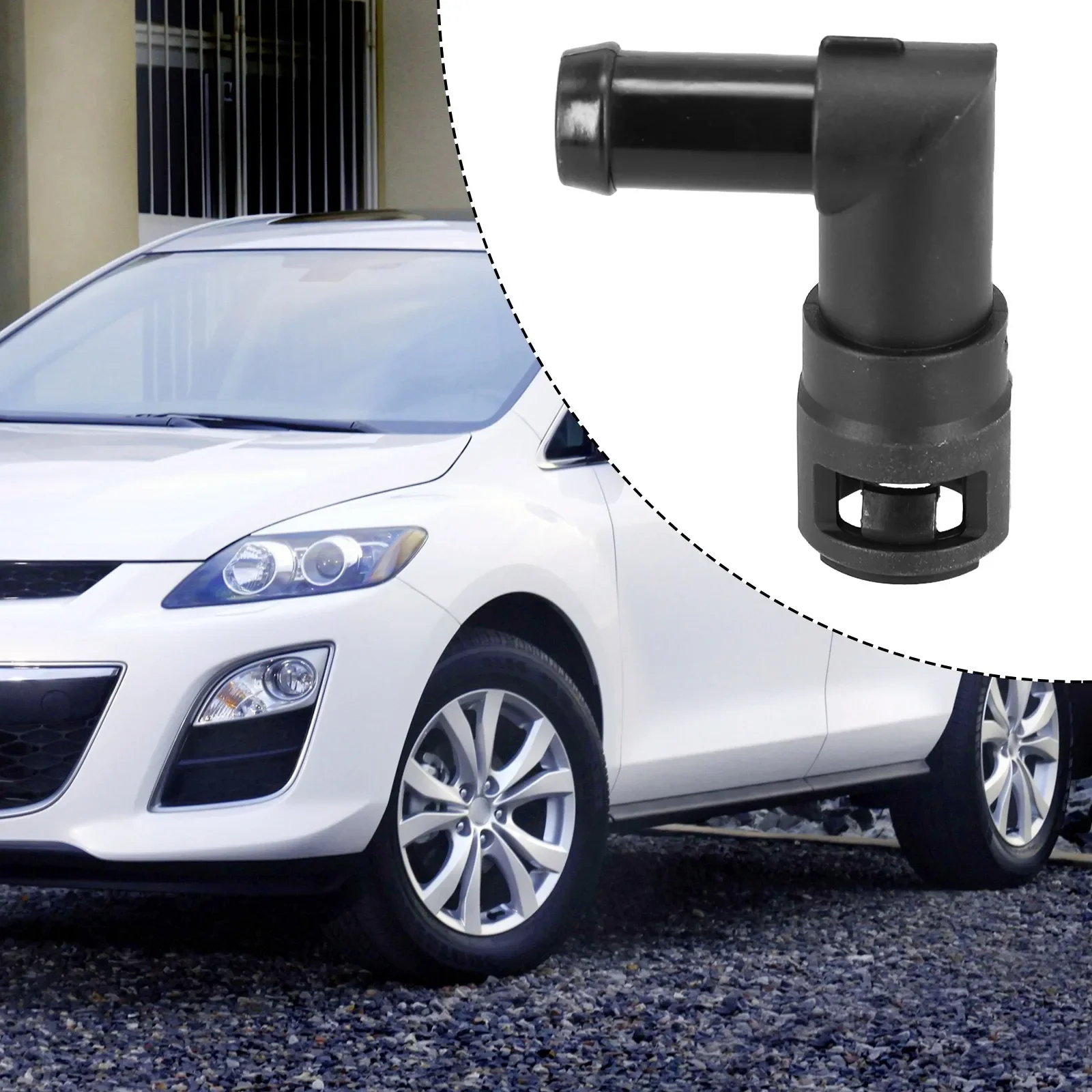 1pc Heater Hose Junction BJ1H-61-240A Black Plastic Auto Plug-and-play Car Interior Part Fit For Mazda Protege Protege5 CX-7