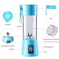 Mini Mélangeur Portable de 380ml, pour la Maison, USB, Rechargeable, Bouteille de dehors pour Shakes, Jus 2